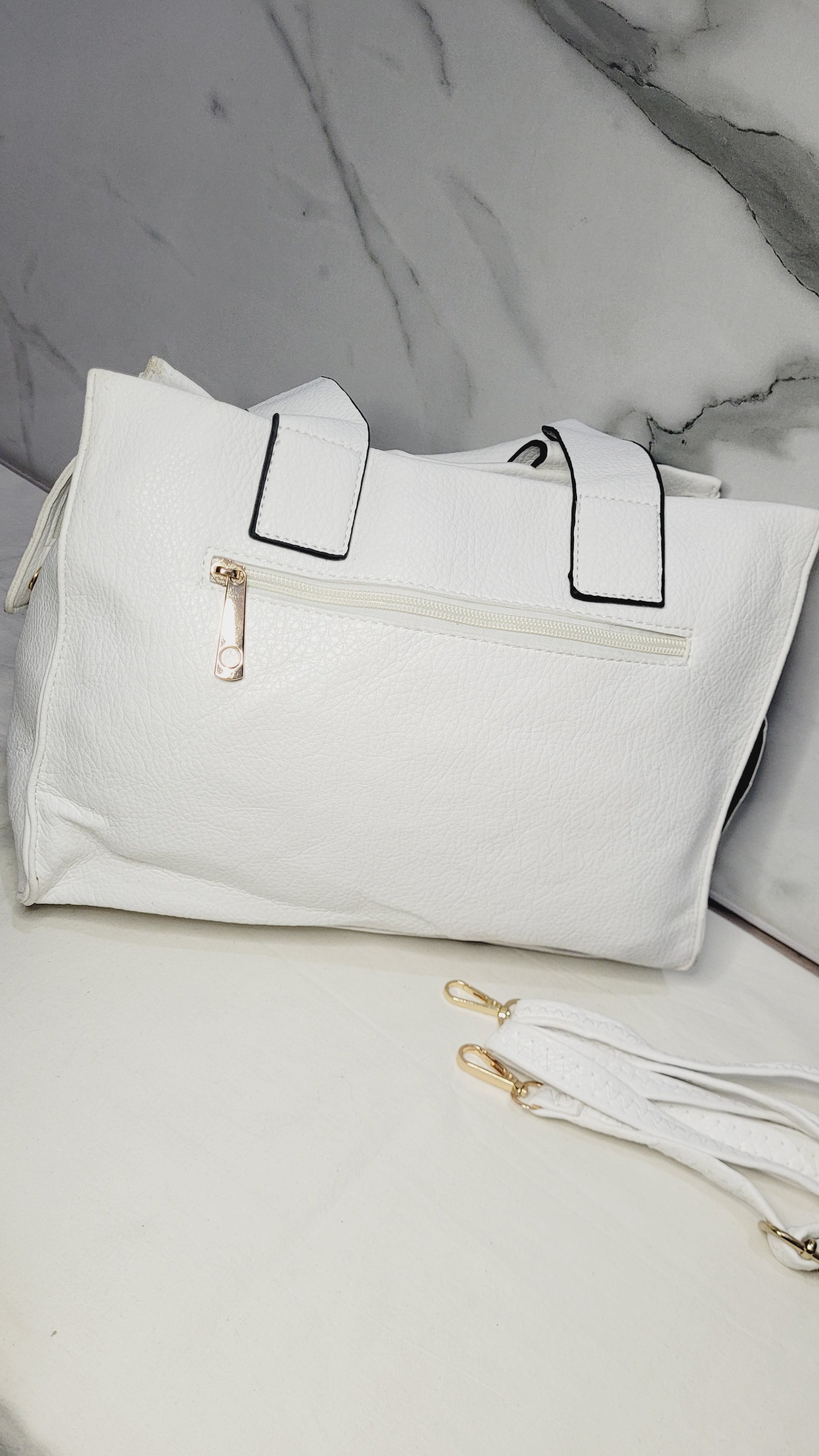 Andrea Massi White Shoulder Bag